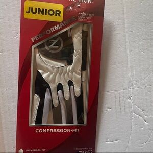 Junior Compression-Fit Kids Glove - Black and White